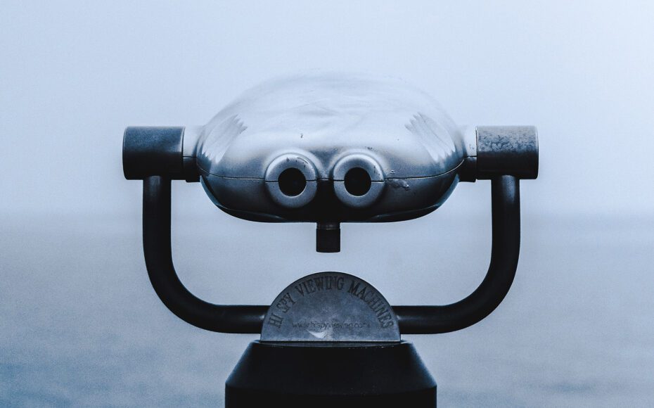 Pier binoculars looking out over waterfront
