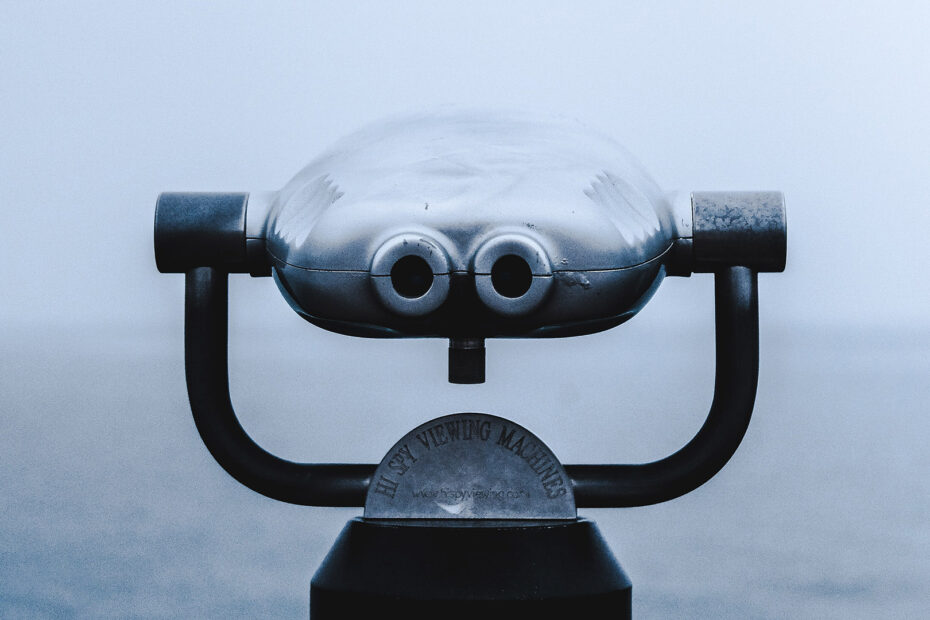 Pier binoculars looking out over waterfront